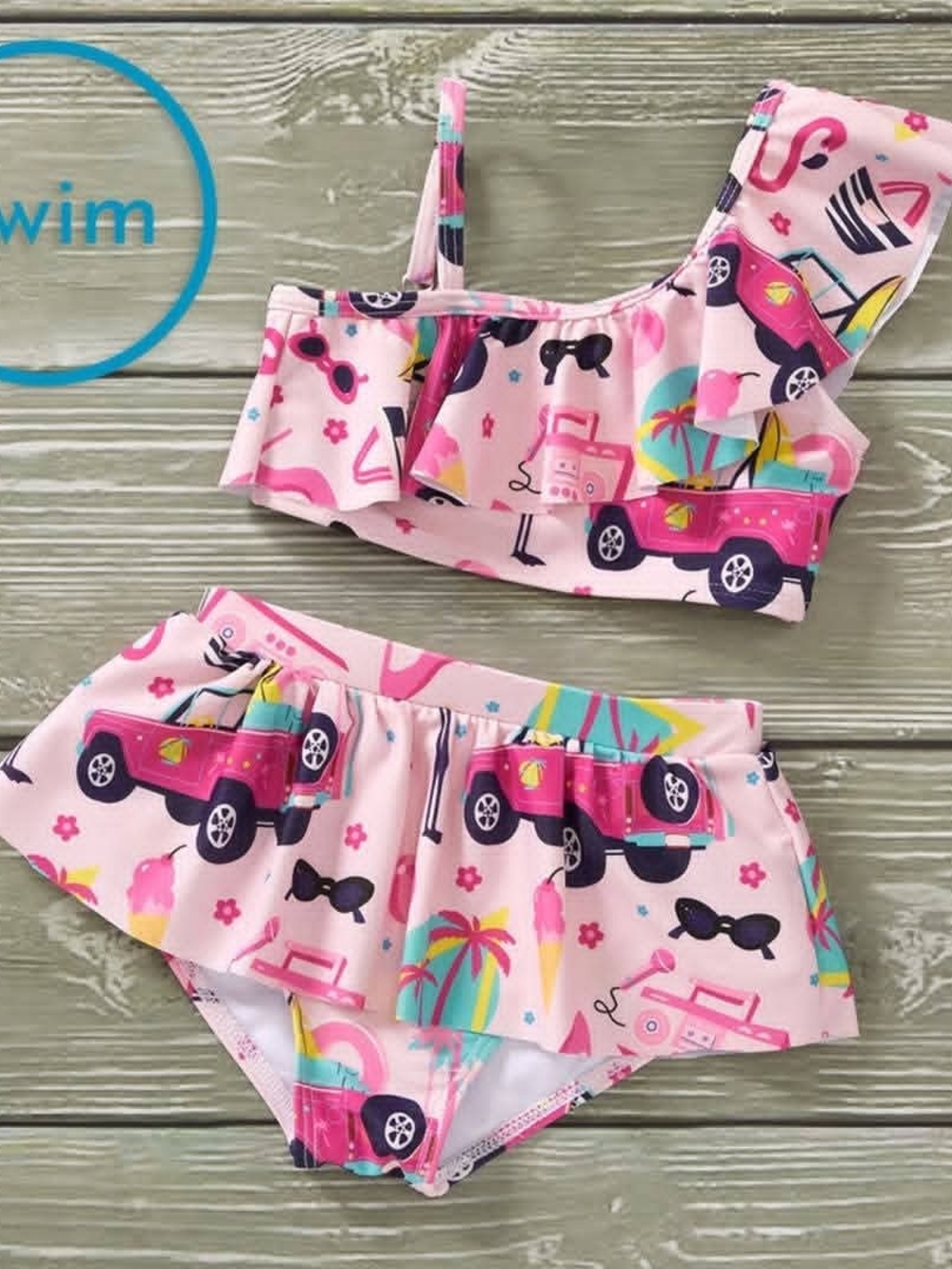 "CALIFORNIA DOLL" 2pc Swim Suit P+LUSH=PLUSH CLOUD SOFT FABRIC